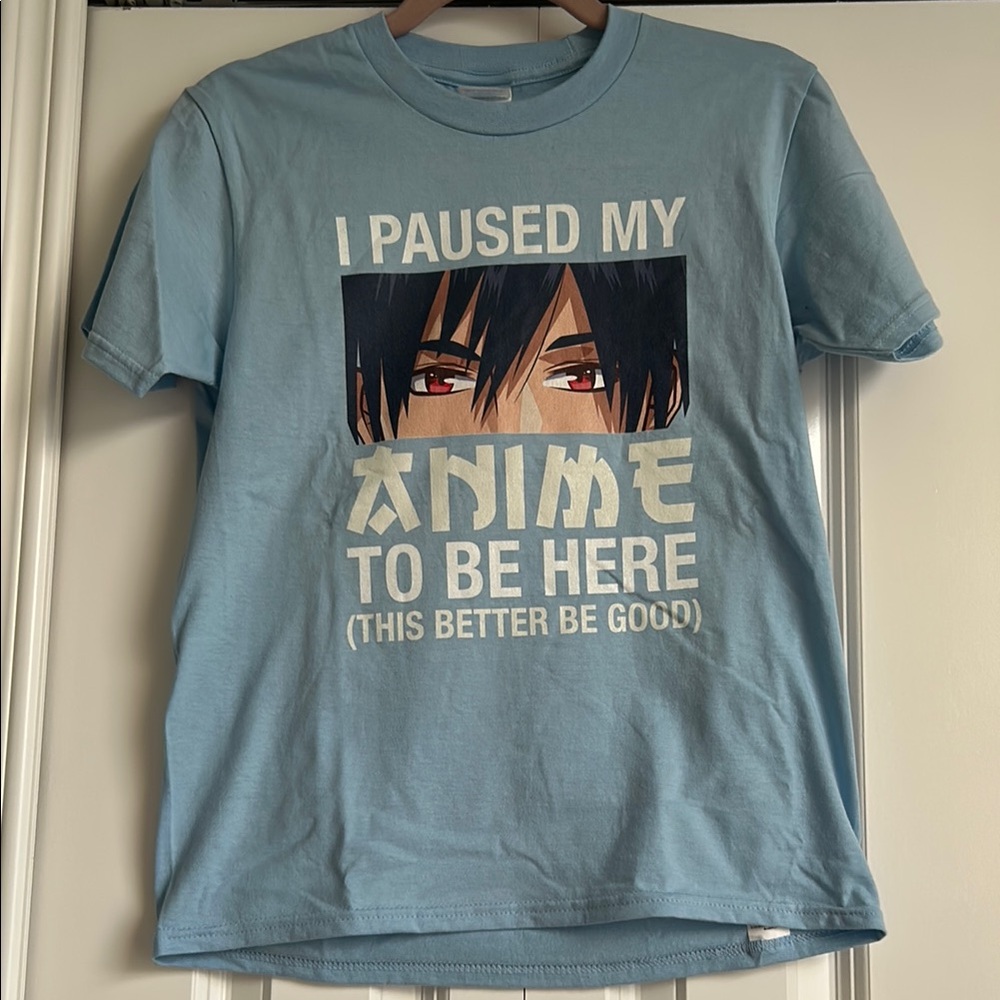 Port and Company Blue Anime Graphic Short Sleeve Tee